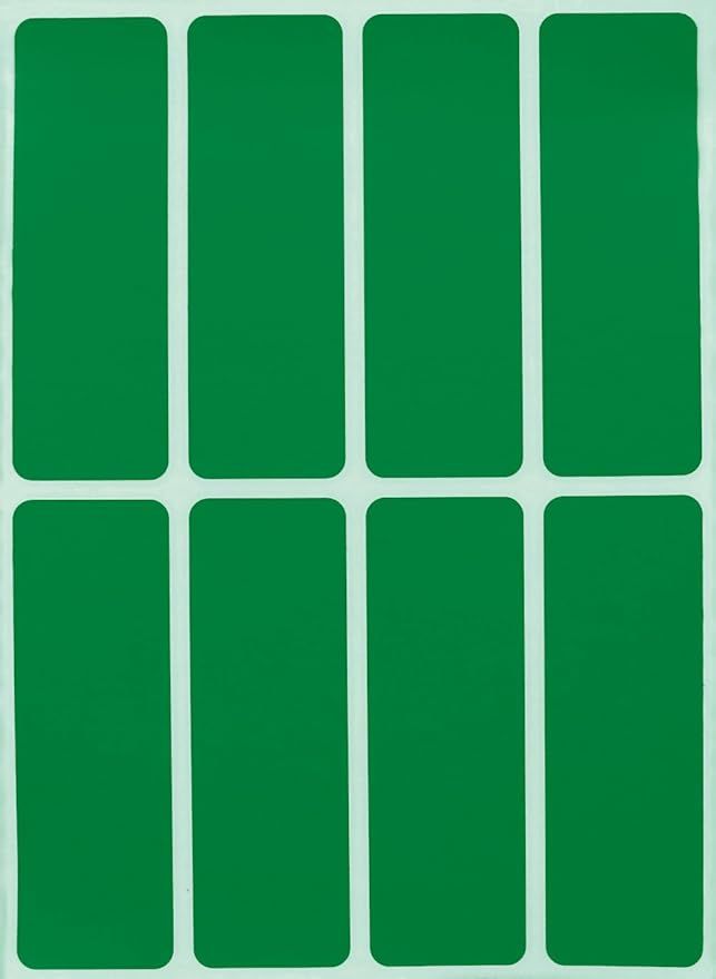 Royal Green Rectangular Stickers Color Coded Write on Labels for Organizing, Moving, & Mailing, 3x1 inch Stickers to Write On Labels & Tags for Home, Office, and School Projects, 120-Pack (Green)