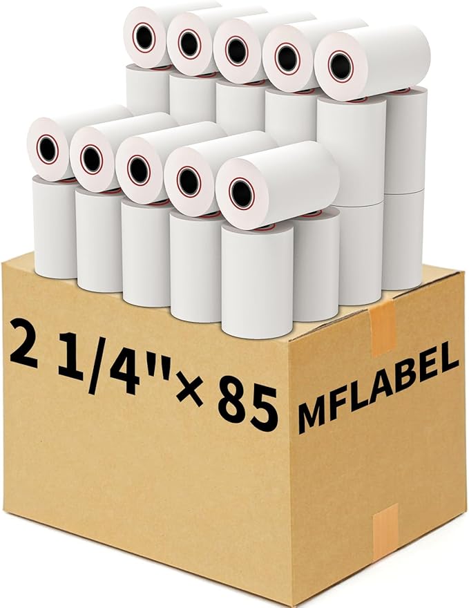 MFLABEL® 300 Rolls 2 1/4" x 85' Thermal Paper Cash Register POS Receipt Paper