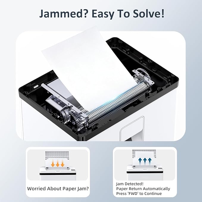 Paper Shredder 200-Sheet Auto Feed, Touchscreen Heavy Duty Shredders, 40 Min Non-Stop, P-5 Ultra Security Shredder for Home Office, Micro Cut with Wheels, 5.8 Gal Bin, <60 dB(OL288)