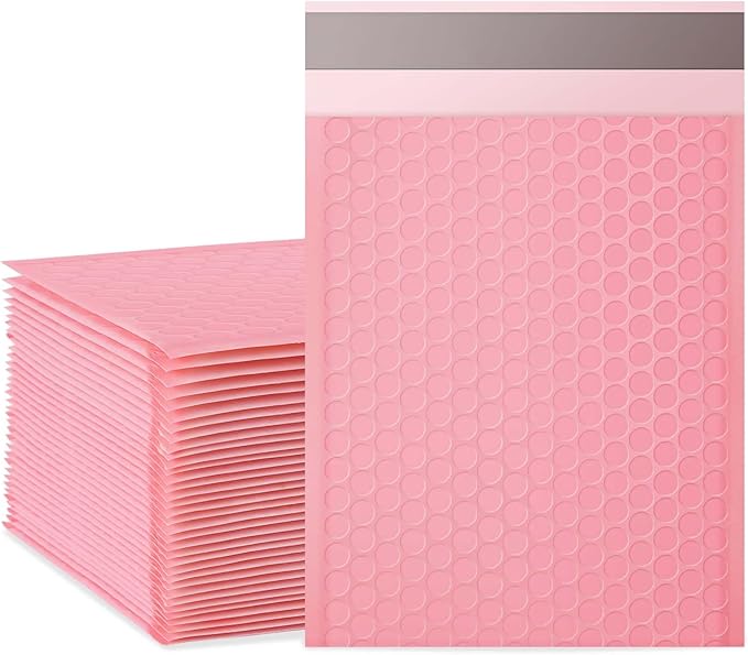 Bubble Mailers, 8.5x11 Inch Padded Bubble Mailers Pack of 50 Bubble Envelopes Opaque Self Seal Adhesive Waterproof Bags for Shipping and Packaging (Pink, 8.5x11-50Pc)