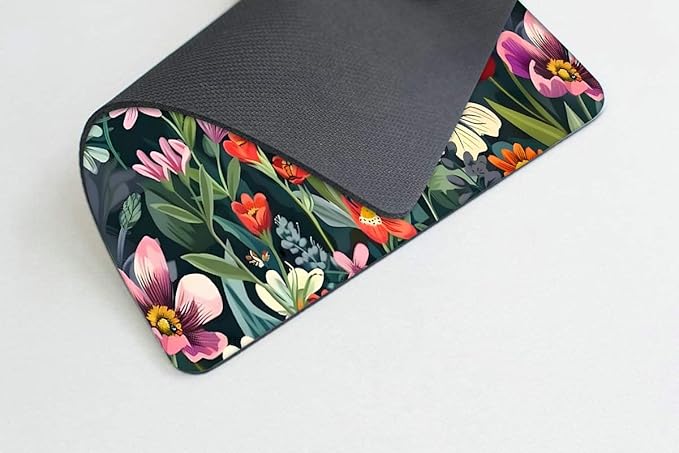 Butterflies and Flowers Mouse pad Customized Mousepad Non-Slip Rubber Base Mouse Pads for Computers Laptop Office Desk Accessories Mouse pad