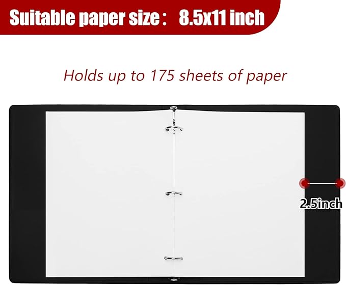 Vienrose 3 Ring Binder 1 Inch Round Rings with Linen Fabric Cover, Fits 8.5 x 11 Inch Paper, Durable Organizer for School, Office, Home, Recipes (2 Pack,DarkGreen)