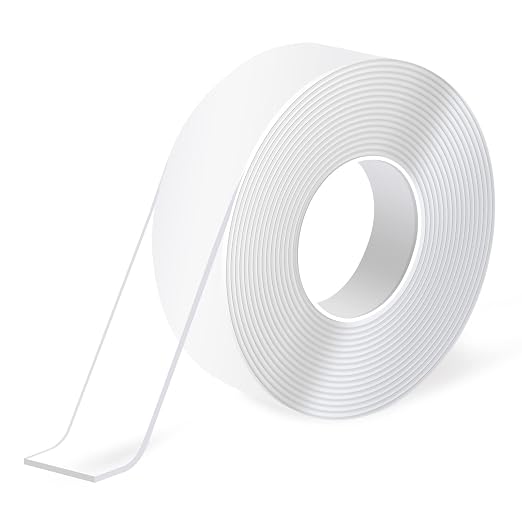 Art3d Traceless Nano Double-Sided Tape, 1/24 Inch x 2 Inch x 10 ft, Crystal | Strong Adhesion, Removable, Reusable, Waterproof, Residue-Free, Damage-Free, for Home, Office, Suitable for DIYers