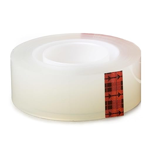 Scotch Transparent Tape, Clear Tape Engineered for Office and Home Use, 1 Inch Core, 3/4 in x 1296 in, 6 Rolls