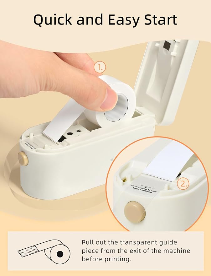 Makeid L1 Label Maker Machine with Tape Includes 3 Rolls - Portable & Rechargeable Label Makers Compatible with 9 12 16mm Tape - Mini Bluetooth Labeler for Organizing Office Home School