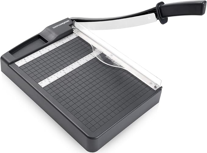 Paper Cutter,Paper Trimmer12" Cutting Length Heavy Duty Guillotine Paper Slicer with Safety Guard and Blade Lock,12 Sheets Capacity,Ideal for Offices,Homes,Printing Shops,Photo Studios