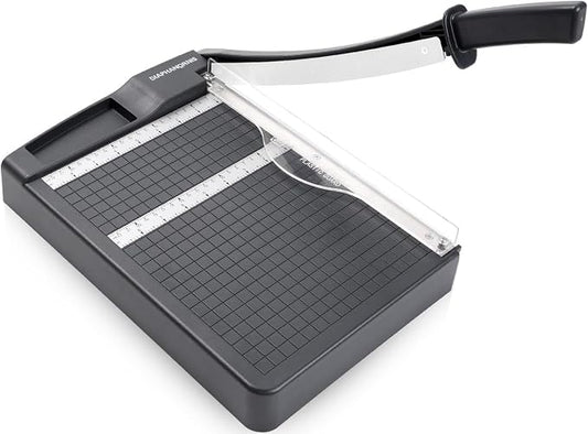 Paper Cutter,Paper Trimmer12" Cutting Length Heavy Duty Guillotine Paper Slicer with Safety Guard and Blade Lock,12 Sheets Capacity,Ideal for Offices,Homes,Printing Shops,Photo Studios