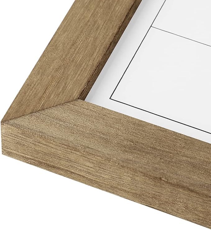 Large Dry Erase Monthly Calendar Whiteboard for Wall, Magnetic,23.6"x 31.5" | Solid Pine Wood Rustic Brown Frame,Magnetic Surface White Board for Wall,for Office/School/Home