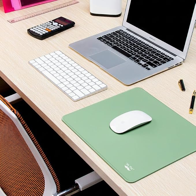 Mr. Pen- Mouse Pad with Anti-Fray Stitched Edges, 12.5"x 10.5", 2 Pack | Light Green, Computer & Gaming Mouse Mat for Laptop, Office & Home, Anti-Slip Rubber Base, Spill-Resistant Surface