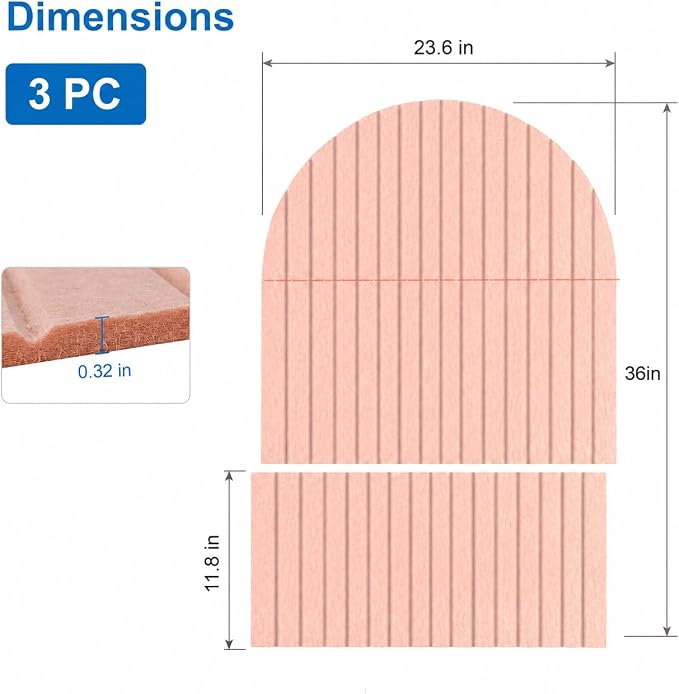 Large Arched Felt Bulletin Board, Sized 36" x 24" for Office & Wall Decor – 6 Customizable Adhesive Tiles with Pins are Perfect to Display Your Photos (Pink)