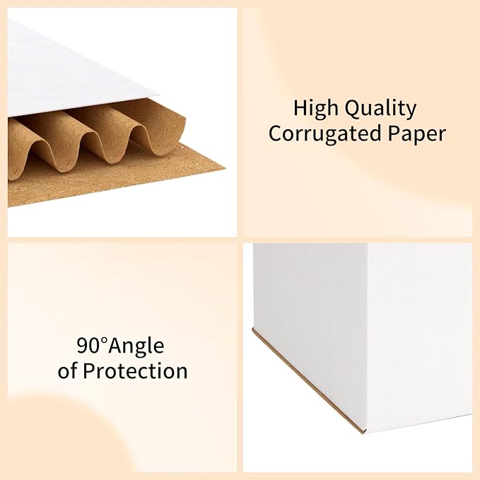 RLAVBL 30 Pack Shipping Boxes Assorted Sizes 8x6x4 & 9x6x4 & 10x7x5, White Corrugated Cardboard Mailers for Packing, Mailing, Business