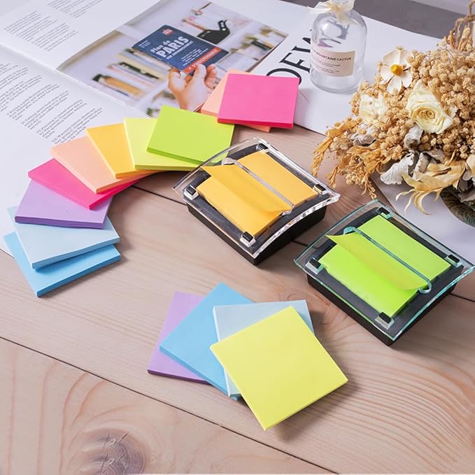 (54 Pack) Pop Up Sticky Notes Refill,3x3 in Popup Notepads,Accordion Stickies Super Sticking Power,Office School Memo Note Pads Bright Colors,Post on Windows Doors,Recyclable,Easy to Write on
