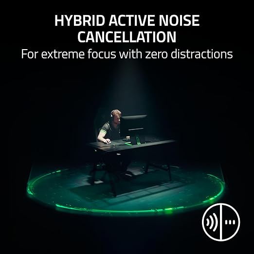 Razer BlackShark V3 Pro Wireless ANC Gaming Headset for PC: Full Band Mic - 50mm Drivers - 2.4 GHz, Bluetooth, USB, 3.5mm - Works with Mac, PS5, Nintendo Switch, Smartphone - 70 Hr Battery - White