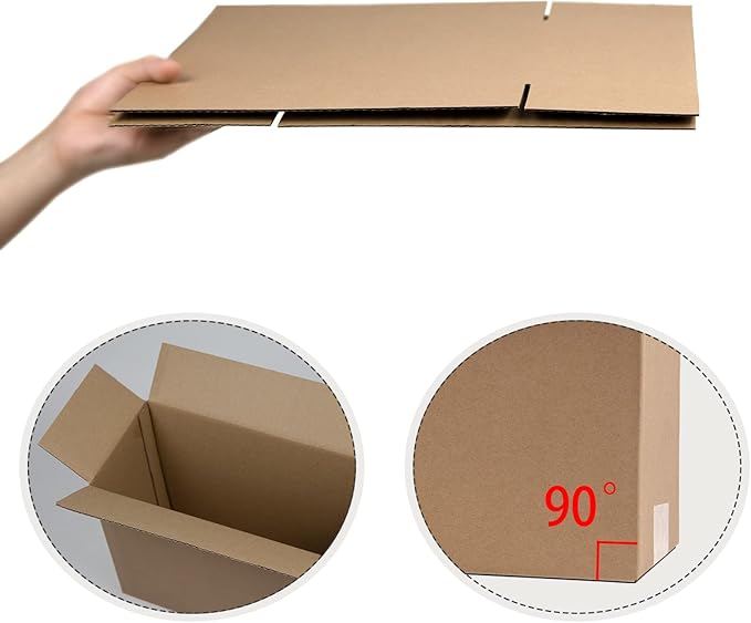 12x8x5 Inches Shipping Boxes, Brown Corrugated Cardboard Boxes for Small Bussiness, 25 Pack