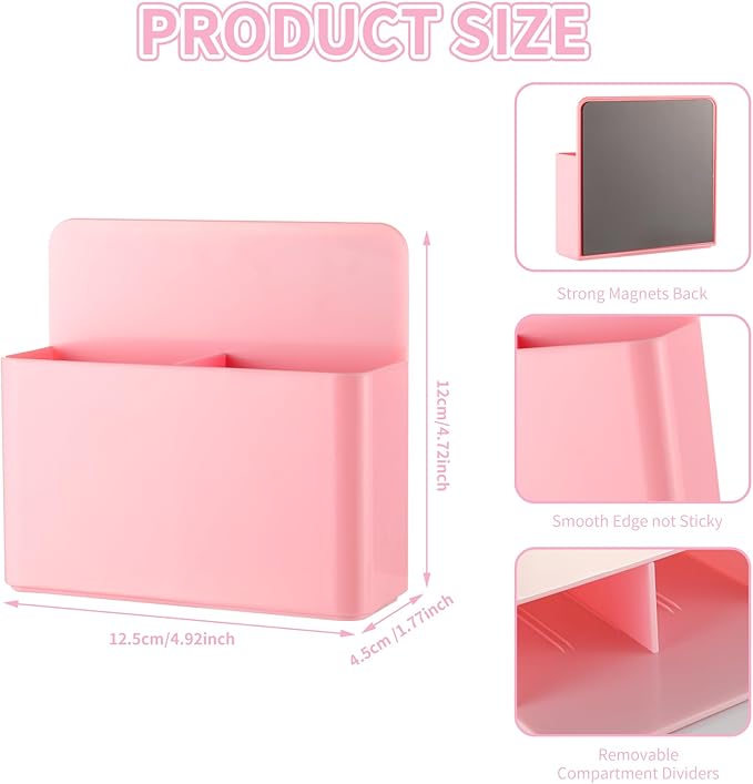 Camelmother 2Magnetic Marker Holder For Whiteboard Dry Erase Marker Holder For Office Refrigerator Fridge Classroom Must (Pink)
