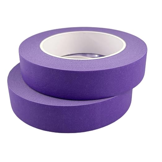 Purple Masking Tape, 1 Inch x 55 Yards, 2 Rolls, Painters Tape for Painting, Home, Office, School Stationery, Arts, Crafts, Decoration