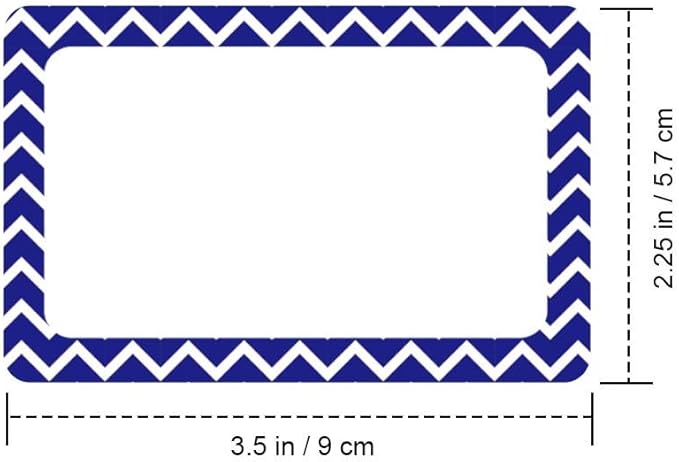 300 Cute Chevron Name Tag Stickers Colorful Border Name Labels for School, Office, Home Can Be Used on Clothes, Storage Boxes, Packages - Updated Stronger Stickiness