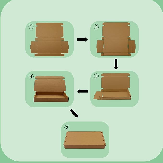 7x7x1 inch Small Shipping Boxes 50 Pack, Brown Kraft Corrugated Cardboard Mailer Boxes Bulk for Packaging Business Mailing Gift，Mini Mailer Boxes for Packaging Supplies
