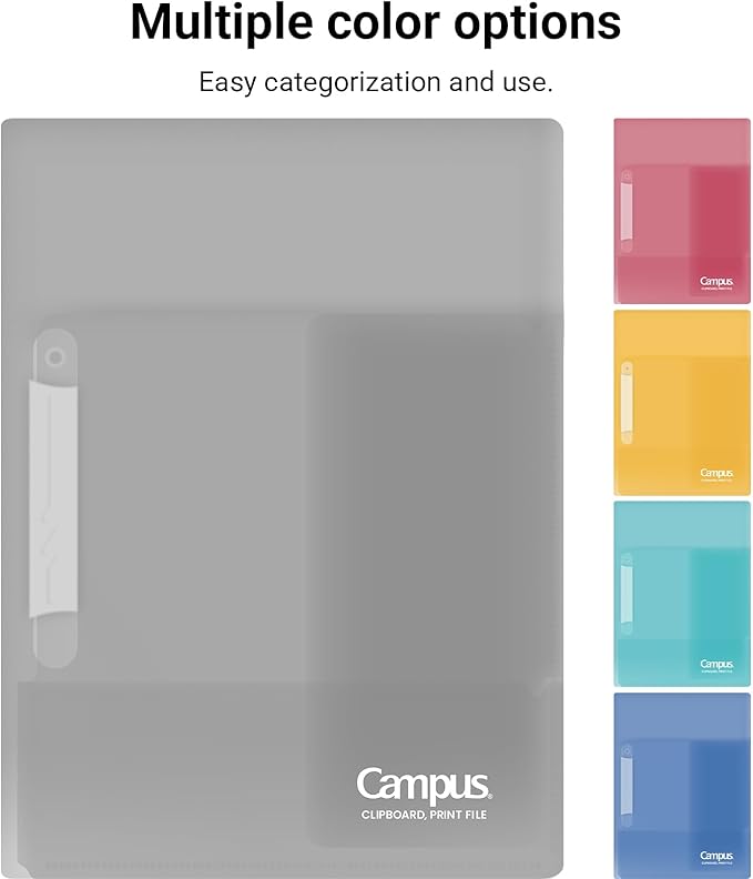 Kokuyo Portfolio Folder with Pockets Folder for Paper Organization,Heavy Duty Pocket Fits US Letter & A4，Dual-Purpose Clip & Pocket Design (FU-CE755LB)