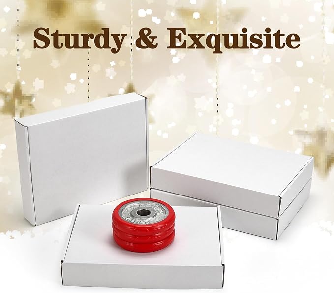 WIFTREY 20 Pack 12x9x2 Shipping Boxes, White 12 x 9 x 2 Corrugated Cardboard Box for Packaging Small Business, Moving, Literature Mailing