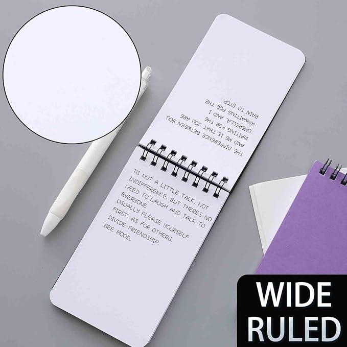 QiCheng Pocket Notebook Small Notepad Pocket Notepad Small Spiral Notebooks 3X5Inches (6-blank)