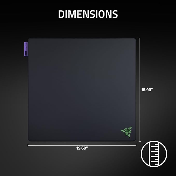 Razer Gigantus V2 Pro Soft Esports Gaming Mouse Pad (Max Control) – Ultra-High Friction Cloth Surface, Tracking Accuracy, GlideCore Foam, Anti Slip Base, Low-Profile Stiched Edges – Large