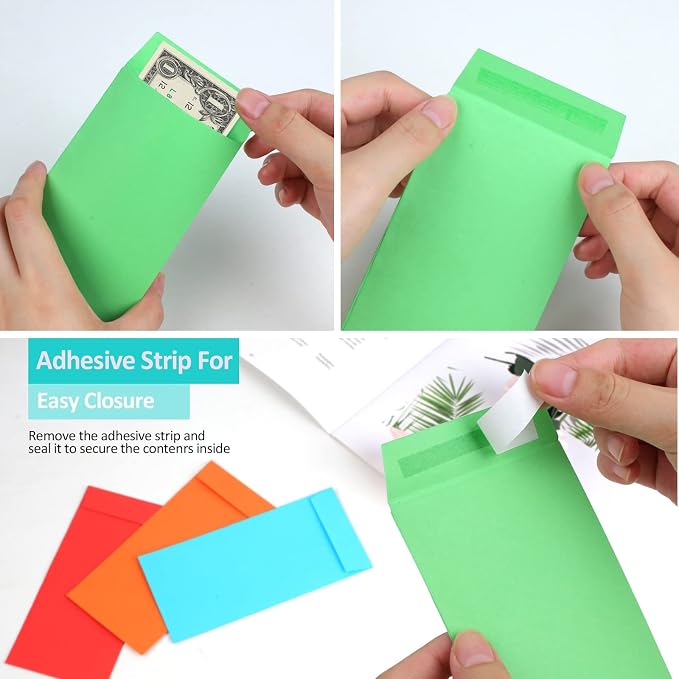 Cash Envelopes -120 Envelopes Money Saving Challenge, 3.2x6.6inch Money Envelopes for Budgeting, Coins, Checks, Gift Cards & Tickets (Pack of 2)