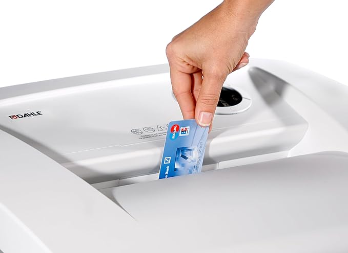 Dahle 50310 Paper Shredder, Cross Cut, P-3 Security, German Engineered, Jam Protection, Oil Free, SmartPower, Shreds CDs, 20 Sheet Max, 23 Gal Bin