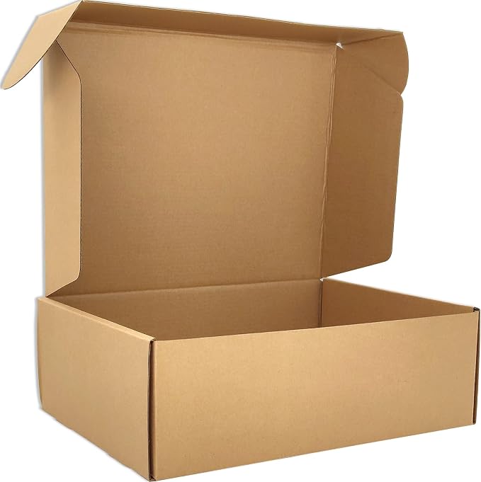 10x8x3 Shipping Boxes Brown Mailer Corrugated Cardboard Box Set of 25 | for Packaging, Literature, Packing, Mailing, Storage, Small Business, Moving, Gift, Supplies, Quick Fold, Tab Locking