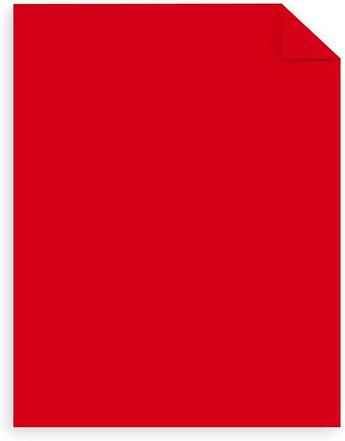 Astrobrights Mega Collection, Colored Paper, Ultra Red, 625 Sheets, 24 lb/89 gsm, 8.5" x 11" - MORE SHEETS! (91692)