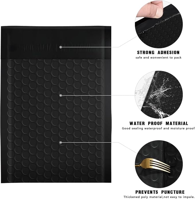 52 Pack Bubble Mailers 3.5x5inch Padded Envelopes Thin Mailing Envelopes Waterproof Bubble Opaque Padded Mailers Self Seal Adhesive Shipping Bags for Mailing Jewelry Makeup Small Business