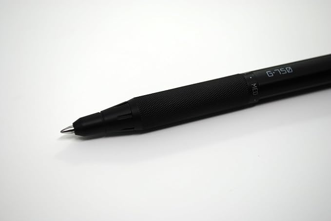 Zebra Pen – STEEL Series Premium Gel Pens – G-750 Retractable, 0.7mm Medium Point Black Ink, Rapid Dry Ink, Comfort Knurled Grip, Black Brass Barrel, Refillable, Japanese Craft Detail, 2-Pack (49812)