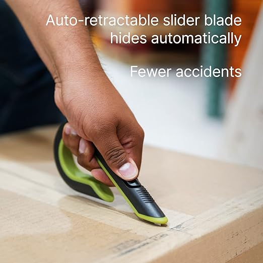 Slice Auto-Retractable Box Cutter, Heavy Duty Utility Knife, Safe Ceramic Blade Lasting 11x Longer than Metal, 1 Pack