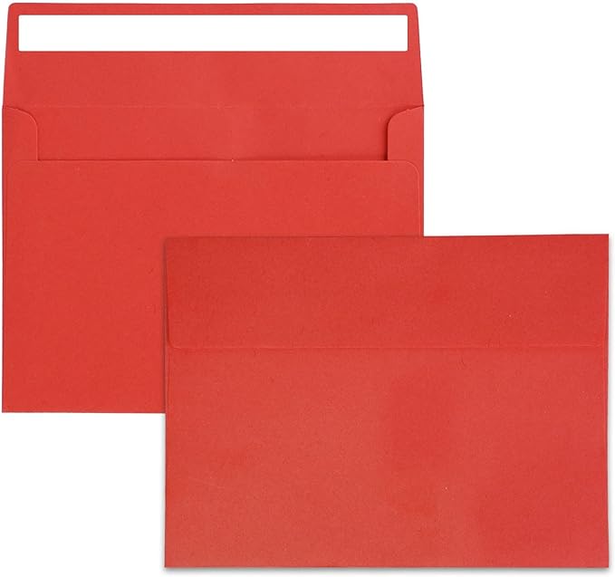 50pcs packed Red Envelopes,A4Envelopes, printable invitation envelopes,4x6 envelopes, suitable for weddings, invitations, photos, postcards, greeting cards, mailings