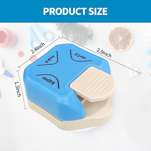 3-in-1 Paper Corner Rounder, Compact and Durable for 4mm, 7mm, 10mm, Round Corners Cutter Ideal for Card Making,Photo Cutter,Scrapbooking and DIY Projects