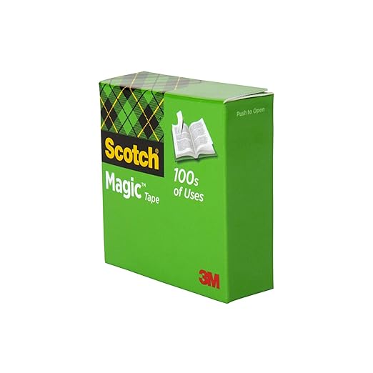 Scotch Magic Tape, Invisible, Home Office Supplies and Back to School Supplies for College and Classrooms, 12 Rolls