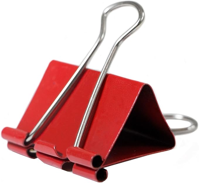 JAM PAPER Colorful Binder Clips - Large - 1 1/2 Inch (41 mm) - Assorted Binderclips - 6 Packs of 12
