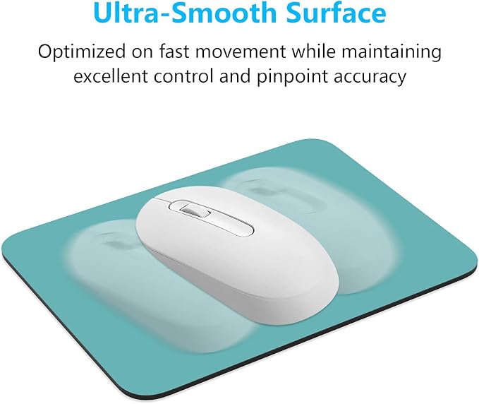 Dapesuom Small Mouse Pad, 6 x 8 Inch Thick Rubber Premium-Textured Non-Slip Portable & Washable Mini Mouse Mat for Women Men Wireless Laptops Keyboard Tray Gaming Work Computer Travel, Malachite Green