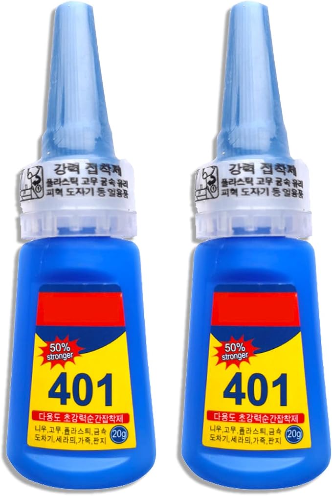 Glureo Multipurpose High-Grade Bonding Glue, All Purpose Repair Glue, 401 Instant Adhesive Super Strong Liquid Glue for Ceramic,Plastic,Wood, Metal (2PCS)