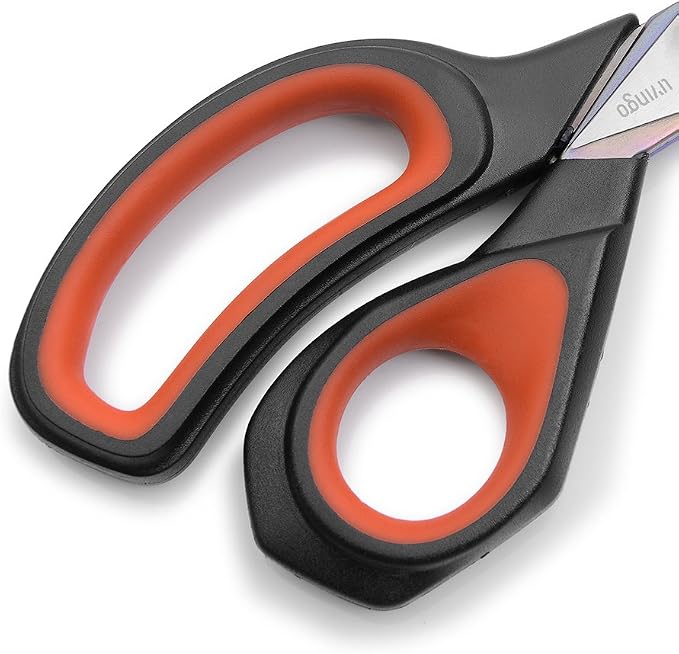 LIVINGO Fabric Scissors 2 Pack Titanium Tailor Sewing Shears Heavy Duty | 8.5" & 9.5" Sizes, Forged Stainless Steel Blade, Comfort Grip, Dressmaking Quilting Leather Craft Supplies