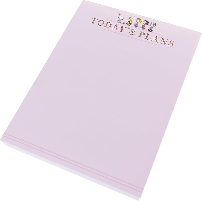 Graphique Peanuts Friends Large Notepad, Cute Memo Pad, Large Desk Notepad for Office, Home or School, Quality Paper Stationery, Reminders, To Do Lists, Everyday Notes, Desk Accessory