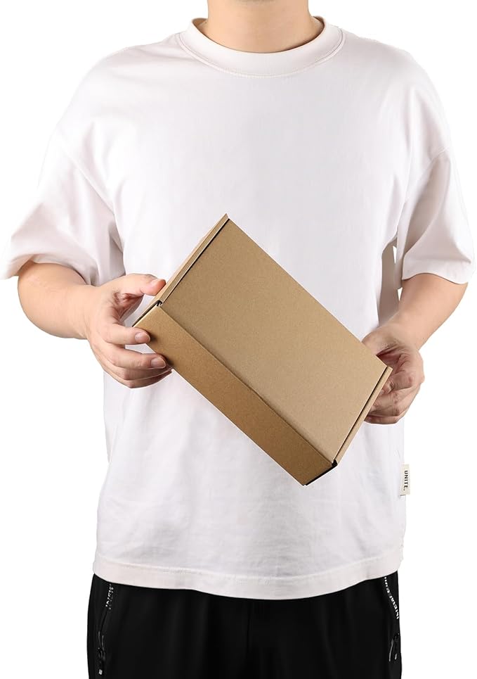 9x6x2 inch Shipping Boxes Set of 15 Brown, Inner Size 8.6x5.6x1.6 inch Cardboard Box Mailers for Small Business Packaging Mailing or Gift Wrapping Giving