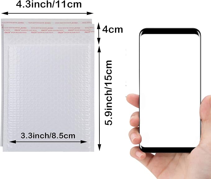 25 Pack 4x6 Inches Small White Poly Bubble Lined Mailers Padded Shipping Envelopes Self Seal Mailer Waterproof, Shockproof and Dustproof (White 4x6 Inches-25pcs)