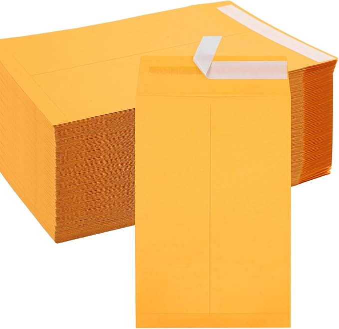 Joyberg 6x9 Envelopes Self Seal, Yellow Envelopes 6x9 Printable, Catalog Mailing Envelopes 6 x 9 Tear Resistant, Kraft Envelope for Mailing Letters, Documents, Photos, Invitation Cards