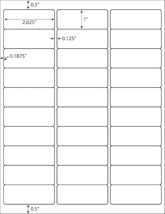 200 Sheets 6000 Labels Shipping Return Address Labels for Laser & Inkjet Printers, 1" x2-5/8 White Shipping Labels, 30 Up Labels Printable Mailing Address Label