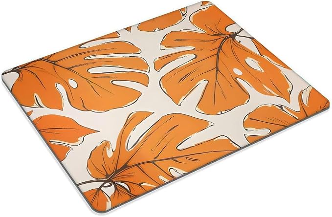 Island Time Tropical Leaves Floral Mouse pad Customized Mousepad Non-Slip Rubber Base Mouse Pads for Computers Laptop Office Desk Accessories Mouse pad