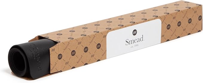 Smead Desk Pad, Vegan Leather Desk Mat with Non-Slip Faux Suede Backing, Perfect Desk Organizer for Office Decor, 36” x 17” Large, Charcoal (64828)