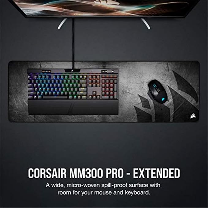Corsair MM300 PRO Premium Spill-Proof Cloth Gaming Mouse Pad – Extended - Multicolor