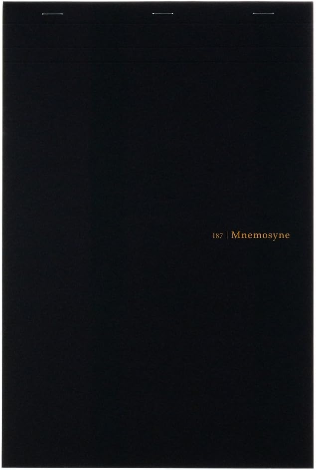 Maruman Mnemosyne Legal Pad, Vertical A4, 8.27"x11.69", 5mm Grid | 140 Perforated Graph Paper Pages, Top Stapled Binding, Refill Notepad, For Office, Meetings, Note-Taking, Made in Japan