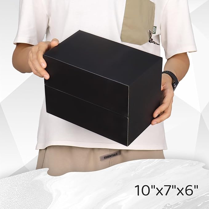 10x7x6 Inch Medium Shipping Boxes 30 Pack, Black Corrugated Cardboard Box, Mailing Packaging Boxes for Small Business